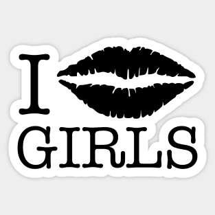 i kiss girls Sticker